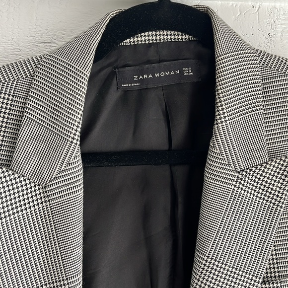 Zara women houndstooth blazer size small - Picture 4 of 8